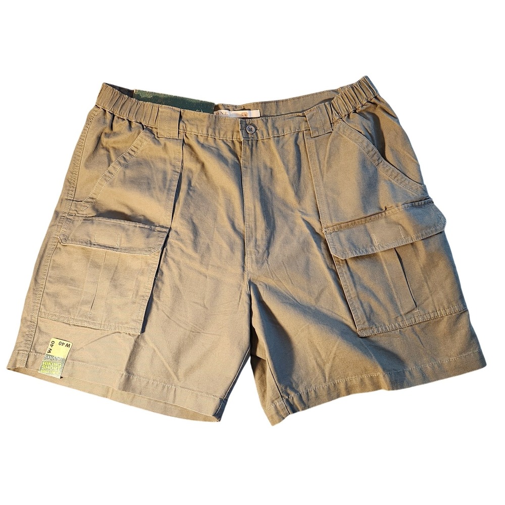 Savane‎ Hiking Shorts Mens Waist 40 Khaki Outdoor Rugged Comfort Cargo Pockets